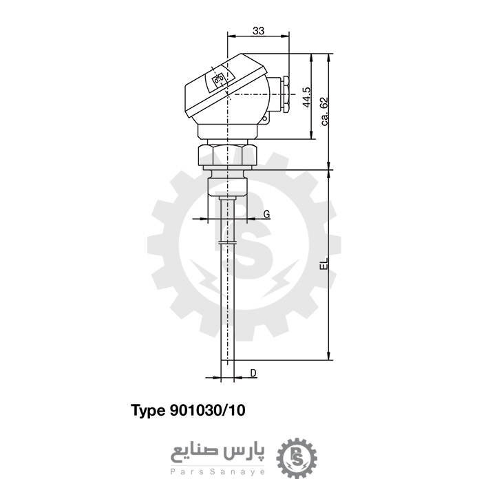 ترموکوپل JUMO مدل 901030-10