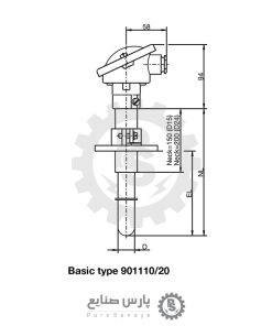 ترموکوپل سرامیکی JUMO مدل 901110/20