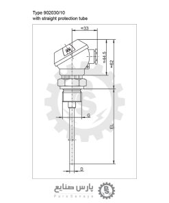 سنسور JUMO PT100 مدل 902030/10