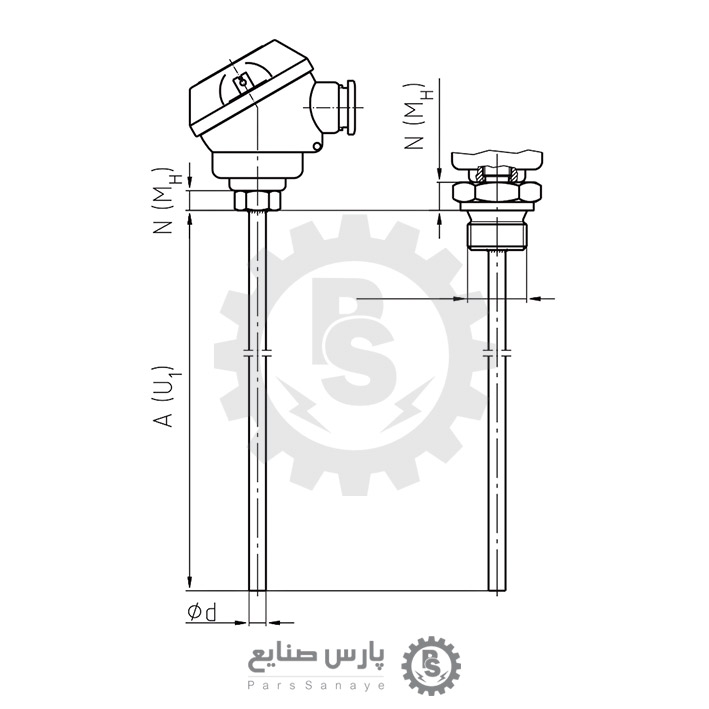 سنسور WIKA PT100 مدل TR10-D