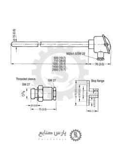 سنسور Siemens PT100 مدل 7MC1000