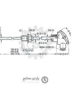 سنسور Siemens PT100 مدل 7MC1007