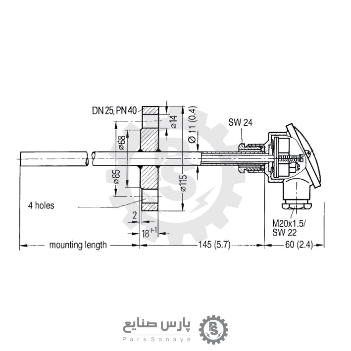سنسور دما Siemens مدل 7MC1017