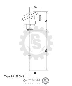 ترموکوپل JUMO مدل 901220/41