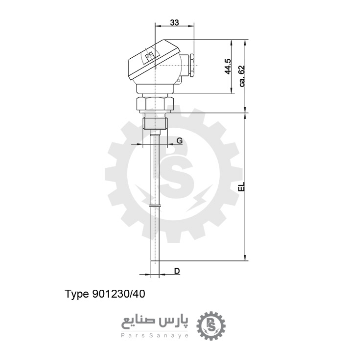 ترموکوپل JUMO مدل 901230/40