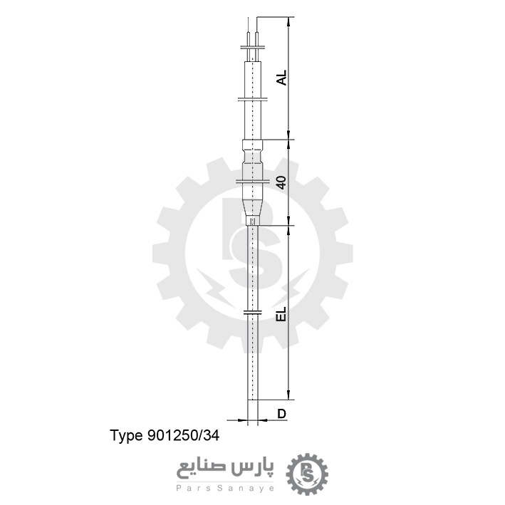 ترموکوپل JUMO مدل 901250/34
