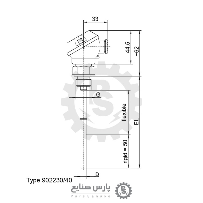 سنسور دما JUMO مدل 902230/40
